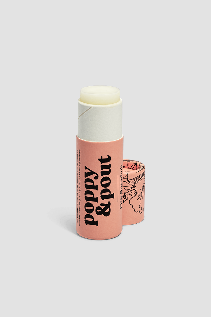 POPPY & POUT LIP BALM - PINK GRAPEFRUIT