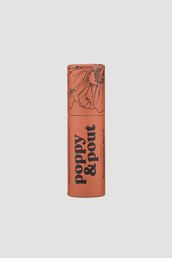 POPPY & POUT LIP BALM - POMEGRANATE PEACH