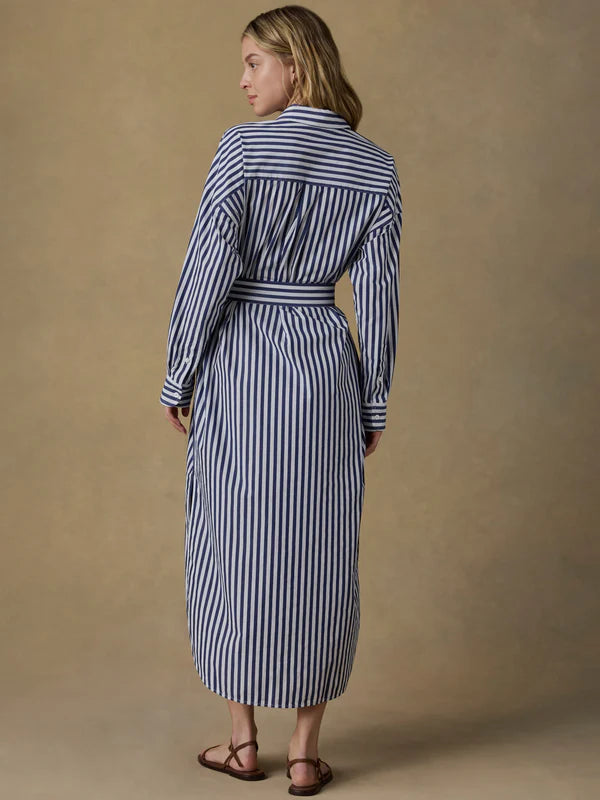 COASTAL POPLIN RIO SHIRT DRESS - SEASIDE STRIPE