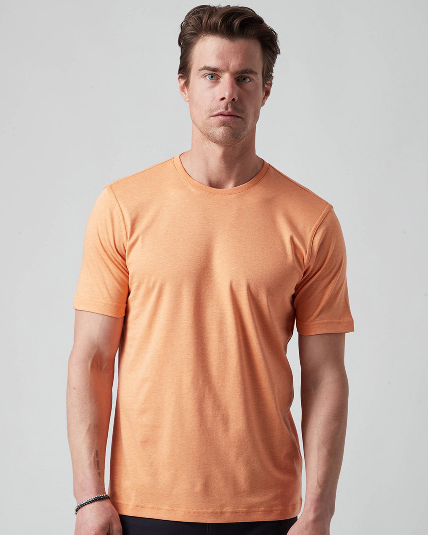 MUST HAVE AQUA CREW NECK T-SHIRT - TANGELO