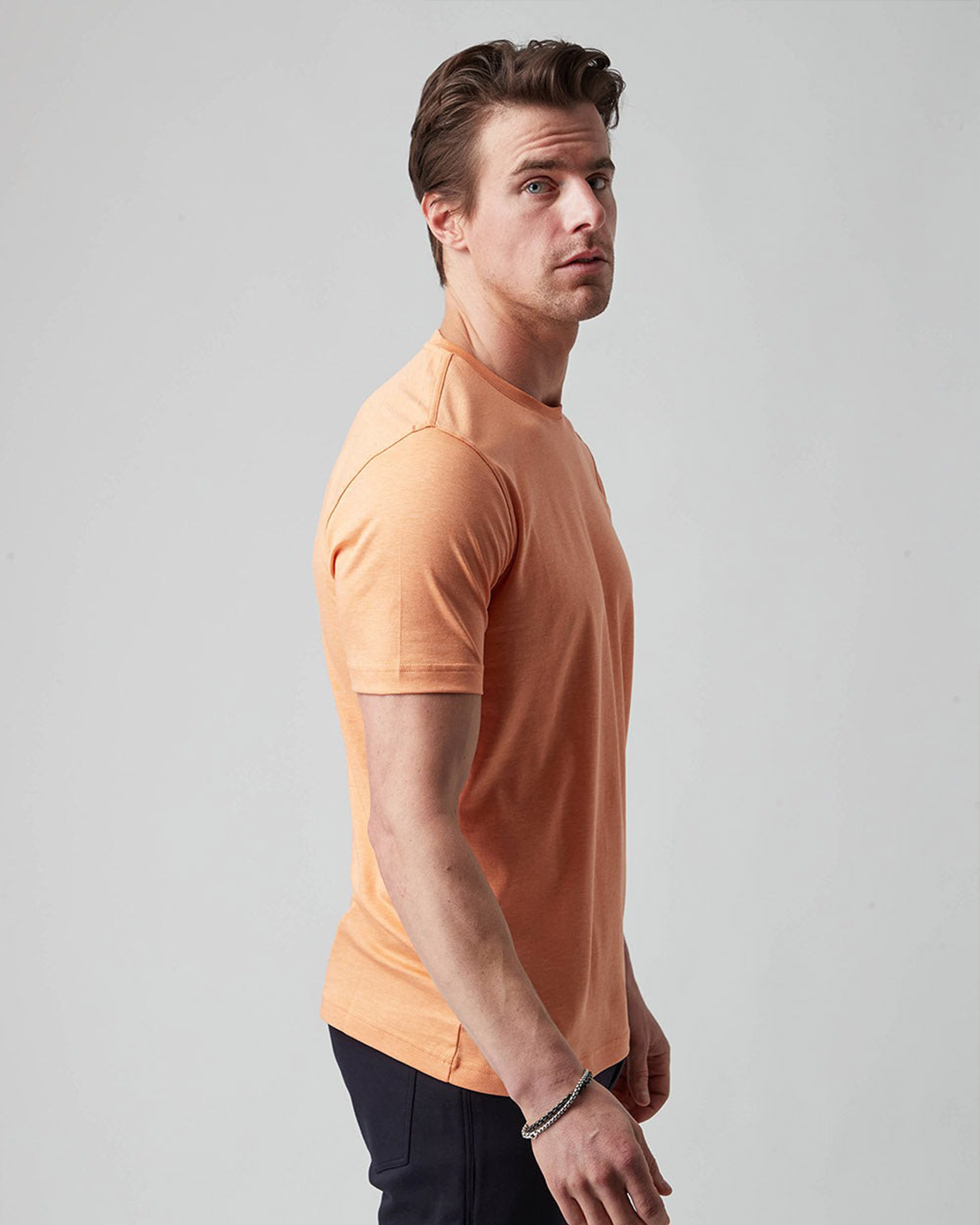 MUST HAVE AQUA CREW NECK T-SHIRT - TANGELO