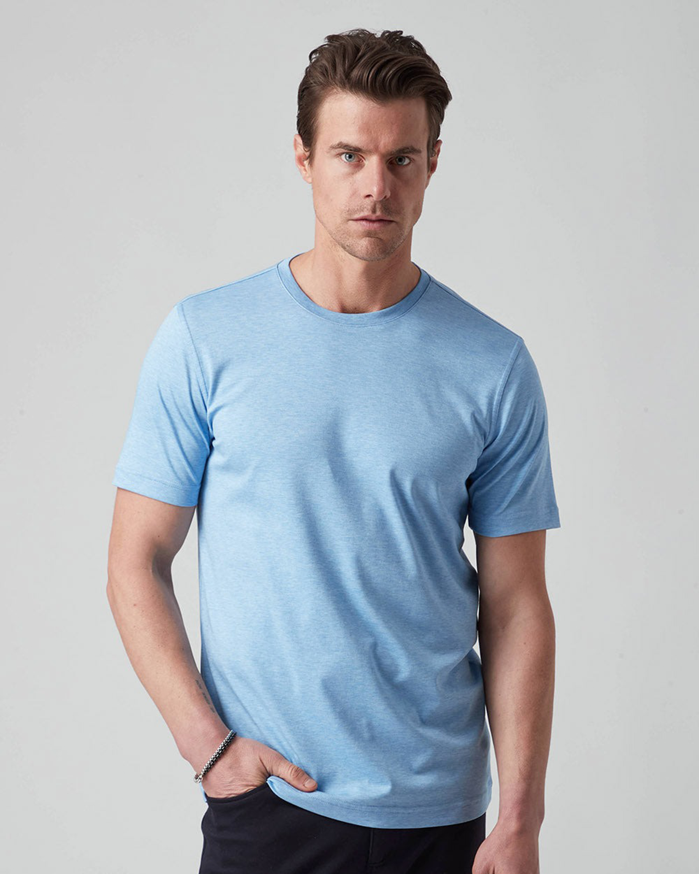 MUST HAVE AQUA CREW NECK T-SHIRT - WATER