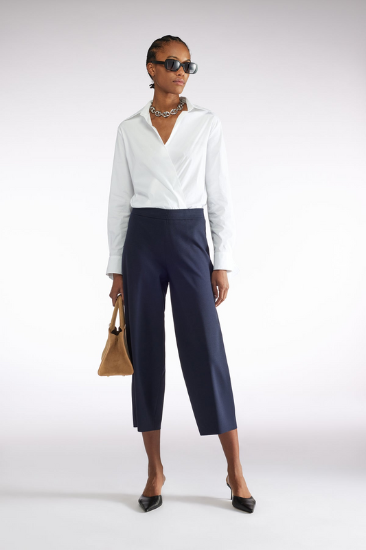 COTTON BUTTON DOWN BODY SUIT - WHITE