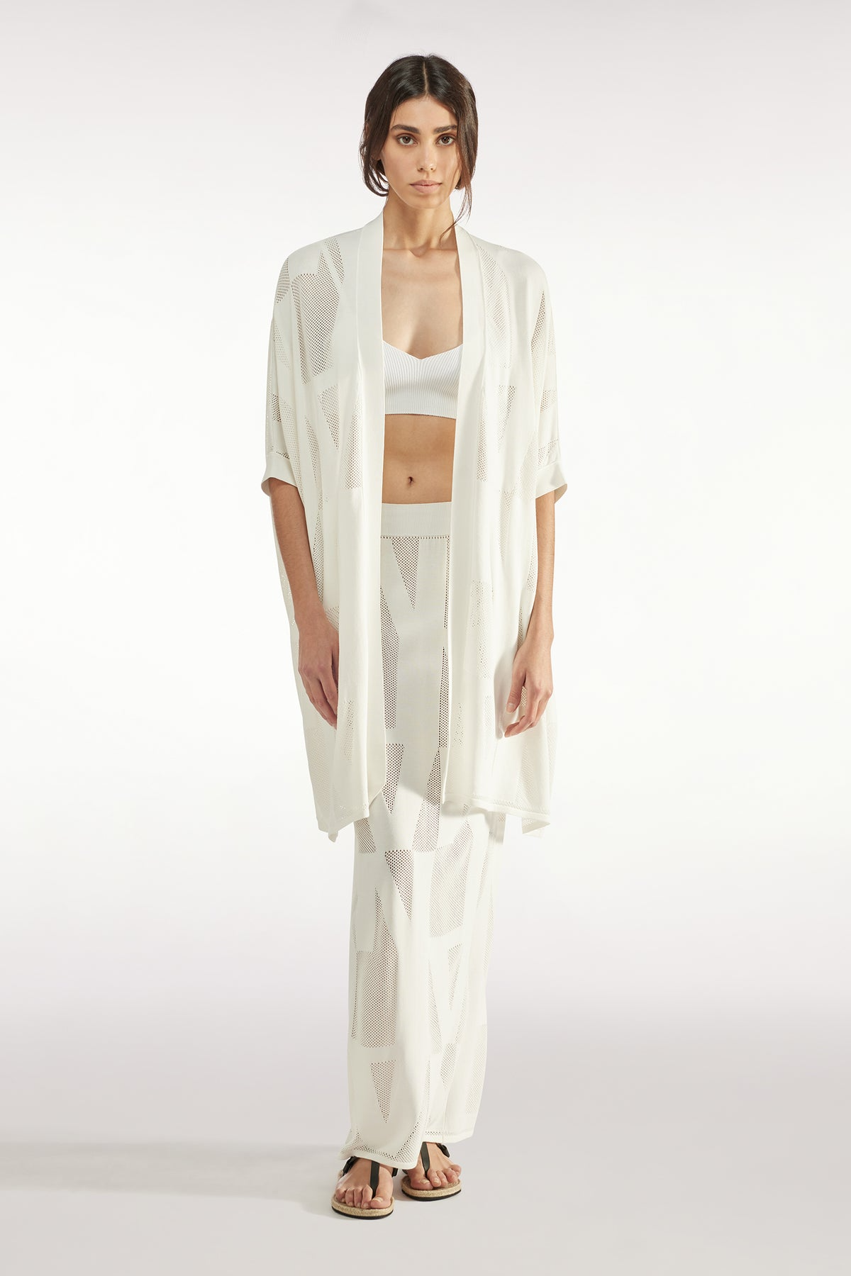ASTRID COTTON BLEND CARDIGAN - PUMICE