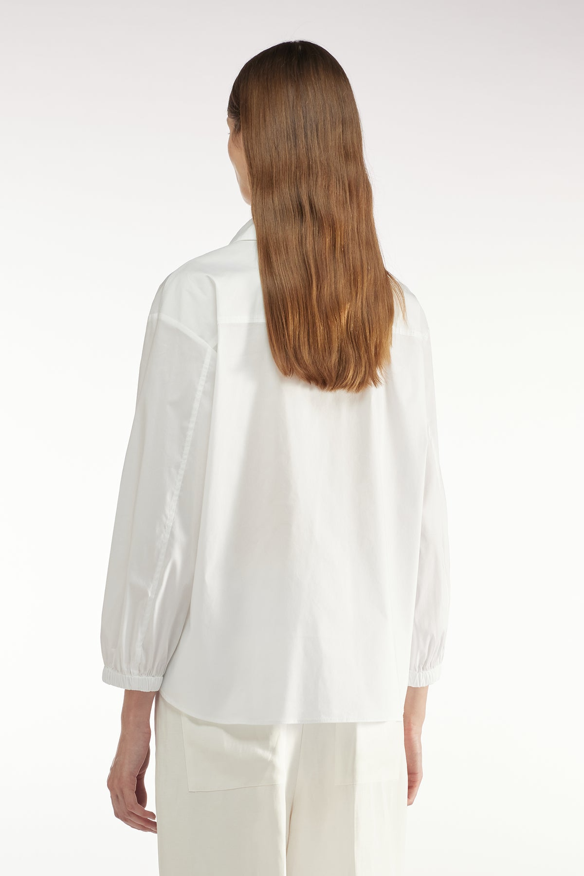 ZAHIRA COTTON BLEND BLOUSE - WHITE