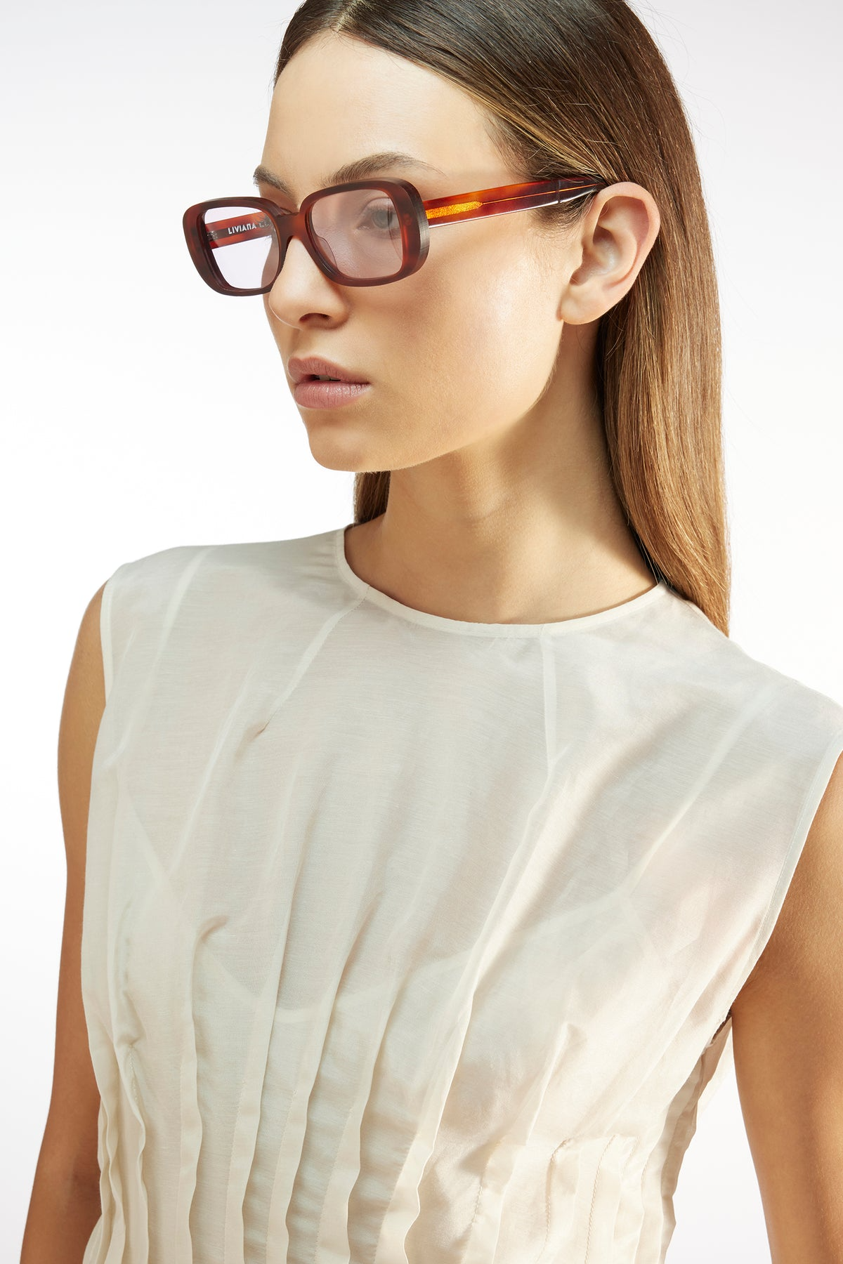 IVONNE PLEATED COTTON SILK TOP - BETHOLL