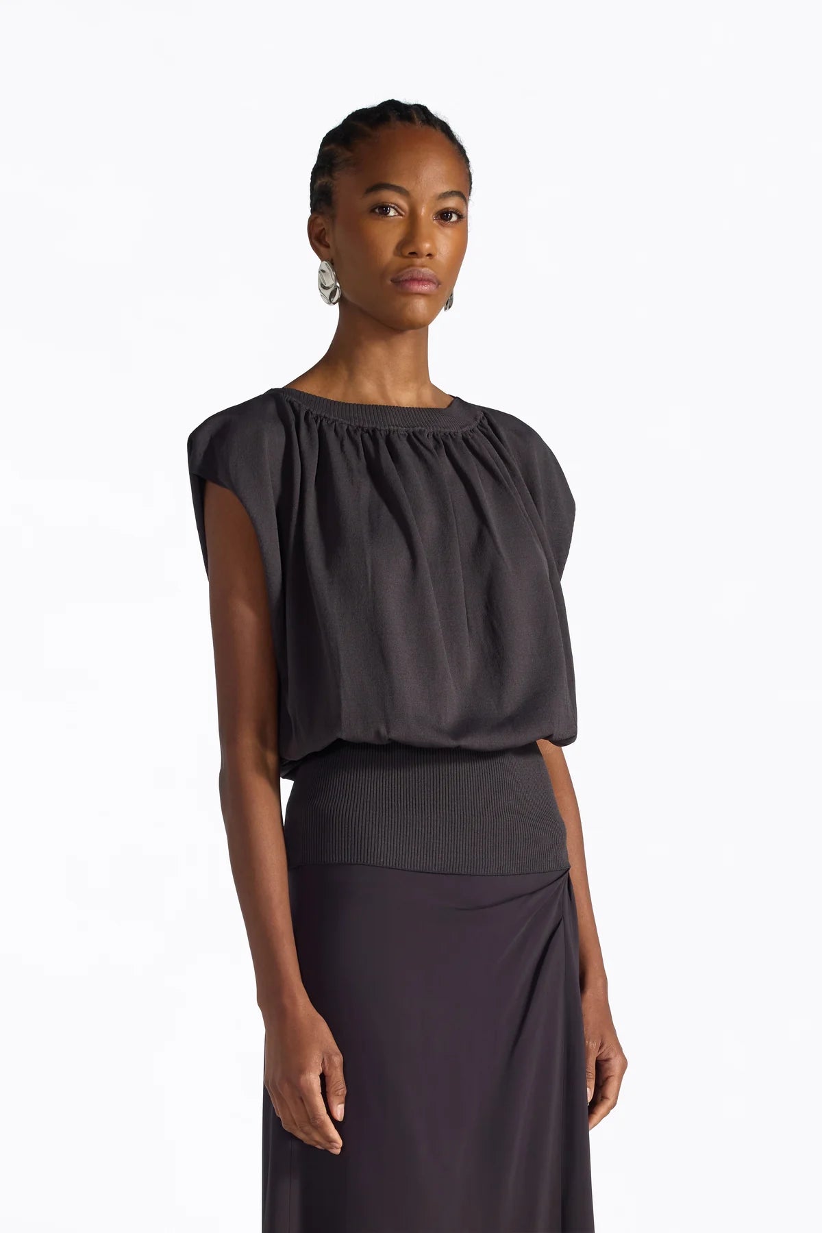 MARISOL KNIT TOP - BLACK