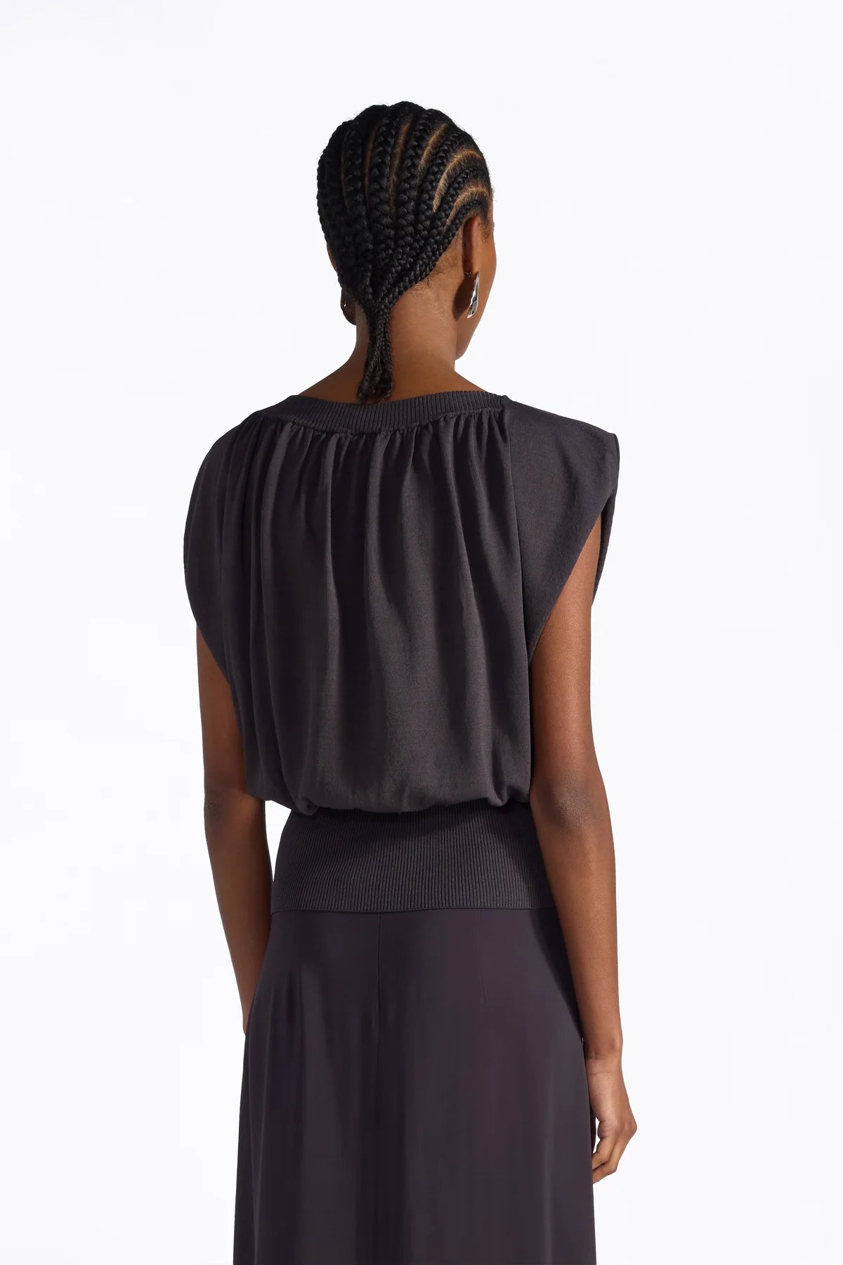 MARISOL KNIT TOP - BLACK
