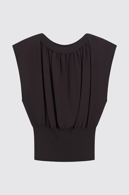 MARISOL KNIT TOP - BLACK
