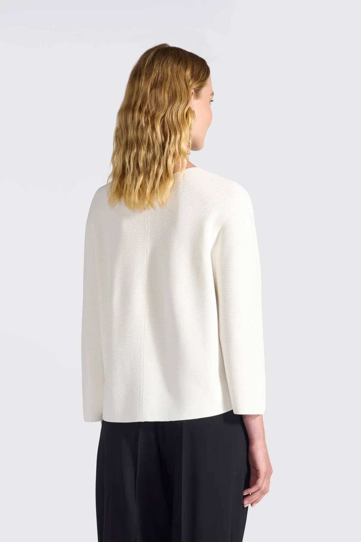 PAULA KNIT SWEATER TOP - IVORY