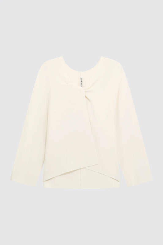 PAULA KNIT SWEATER TOP - IVORY