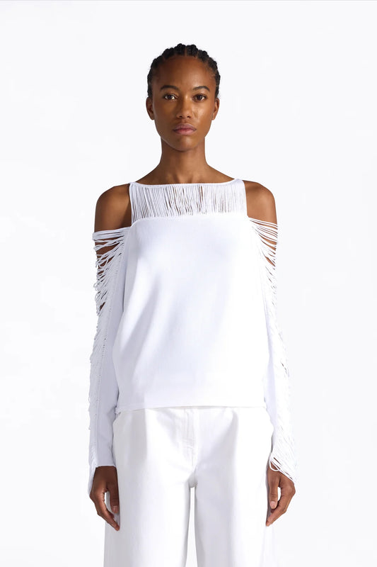 ODETTE KNIT TOP - WHITE