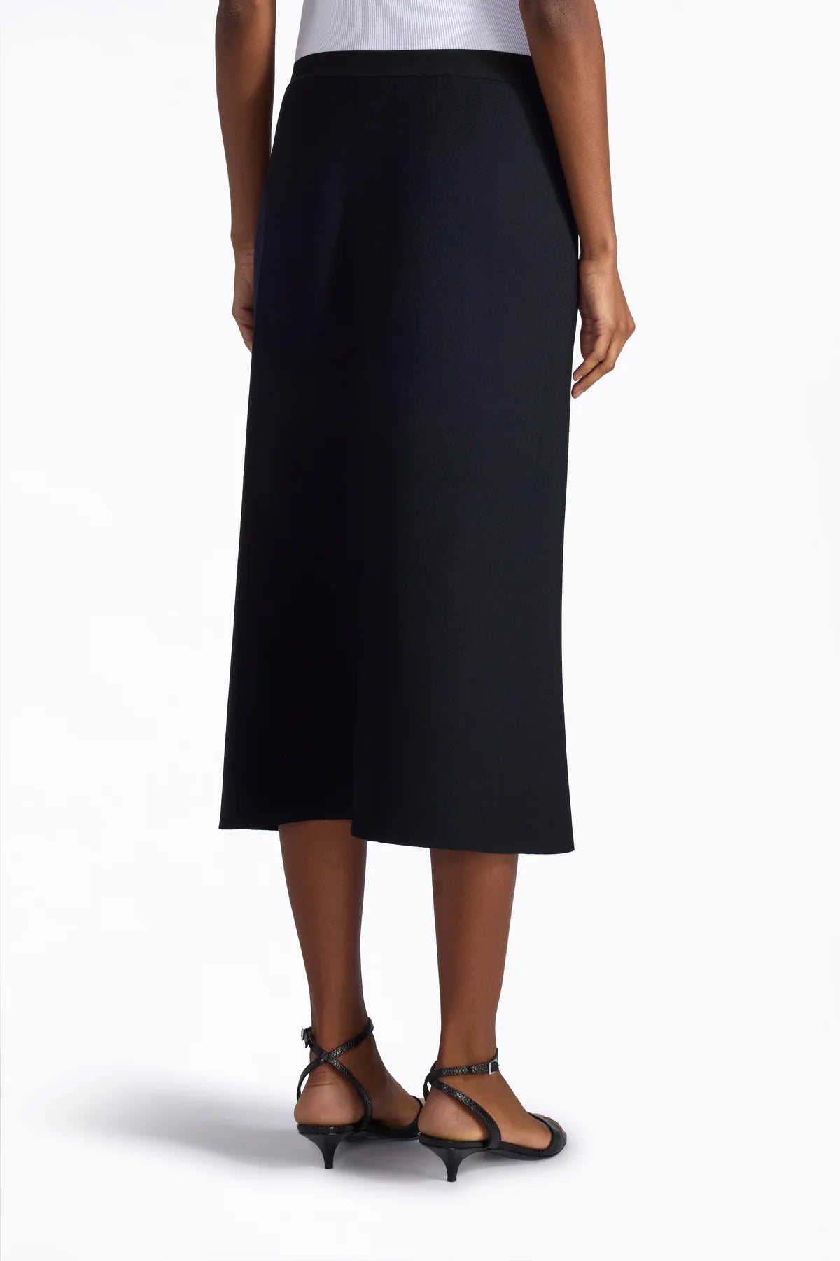 AYALA MIDI SKIRT WITH FRINGE - BLACK