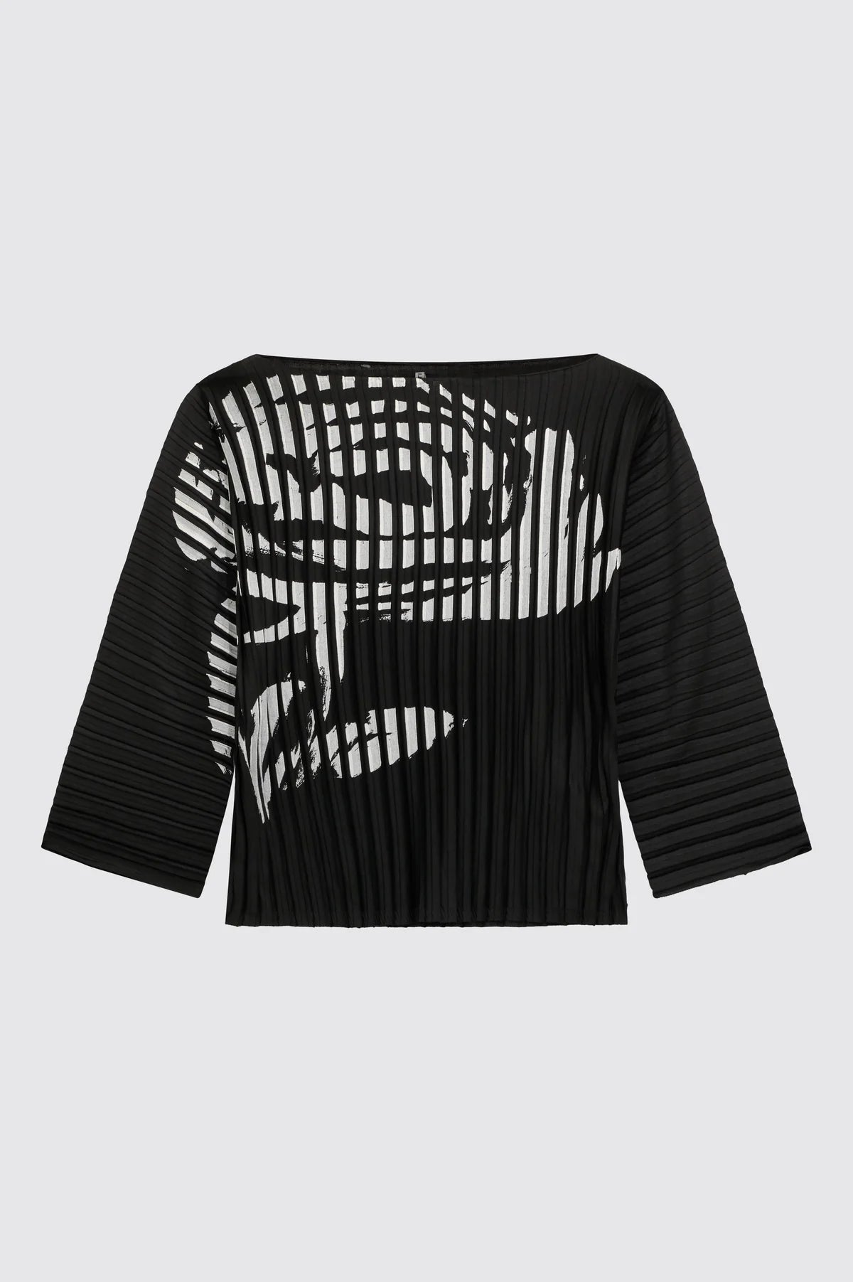 FRIDA PRINTED ROSE TOP - BLACK