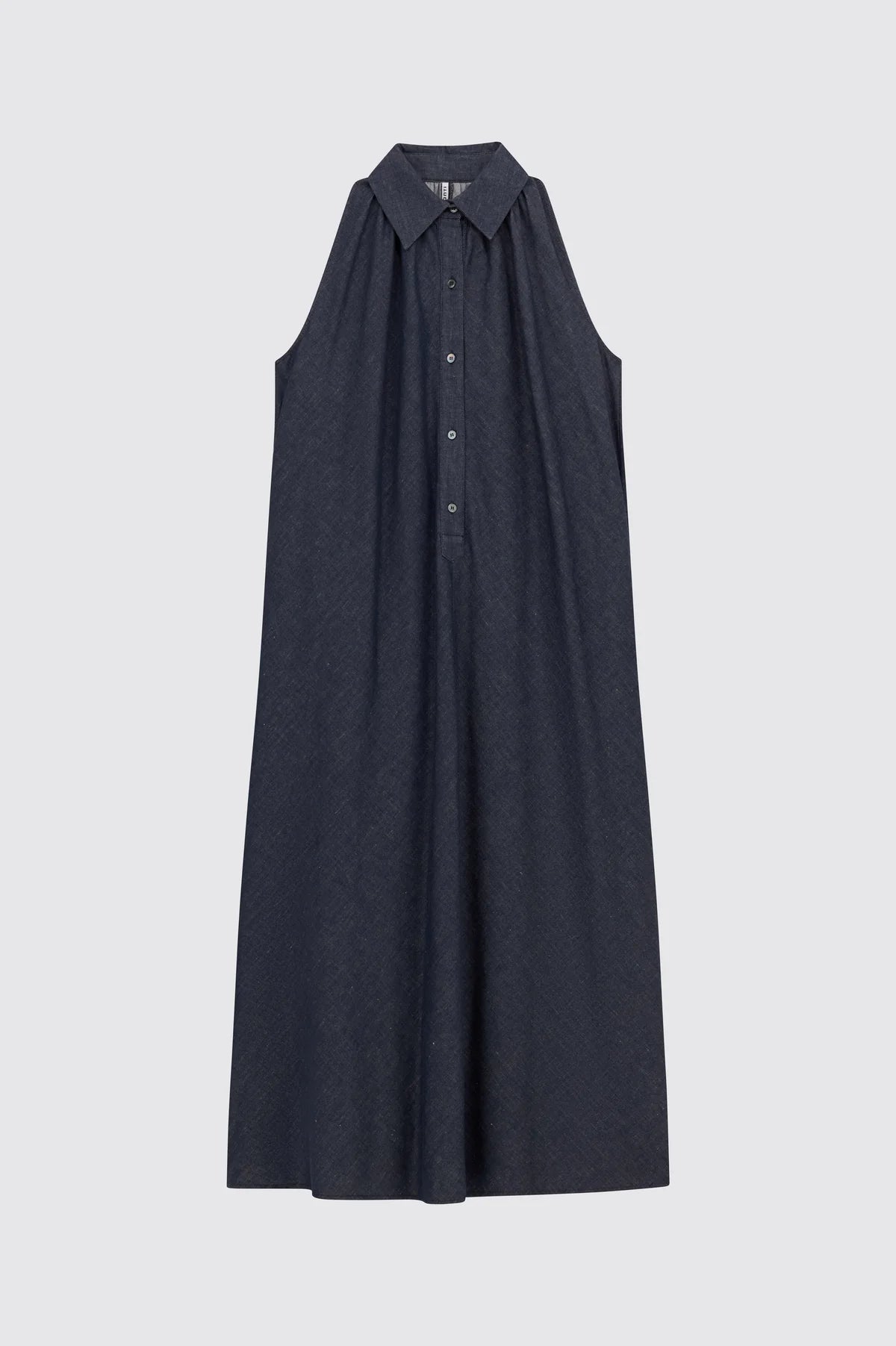JOYCE LONG CHAMBRAY DRESS - DENIM BLUE