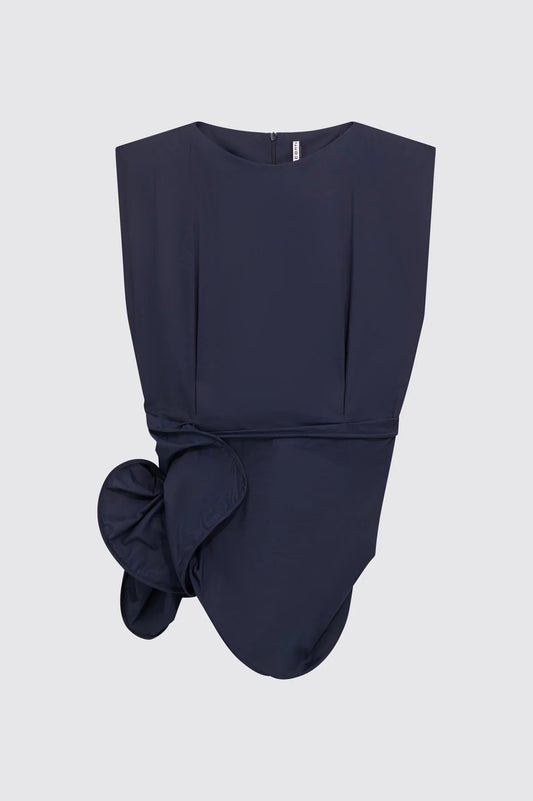 ALEXA STRETCH POPLIN TOP - NIGHT