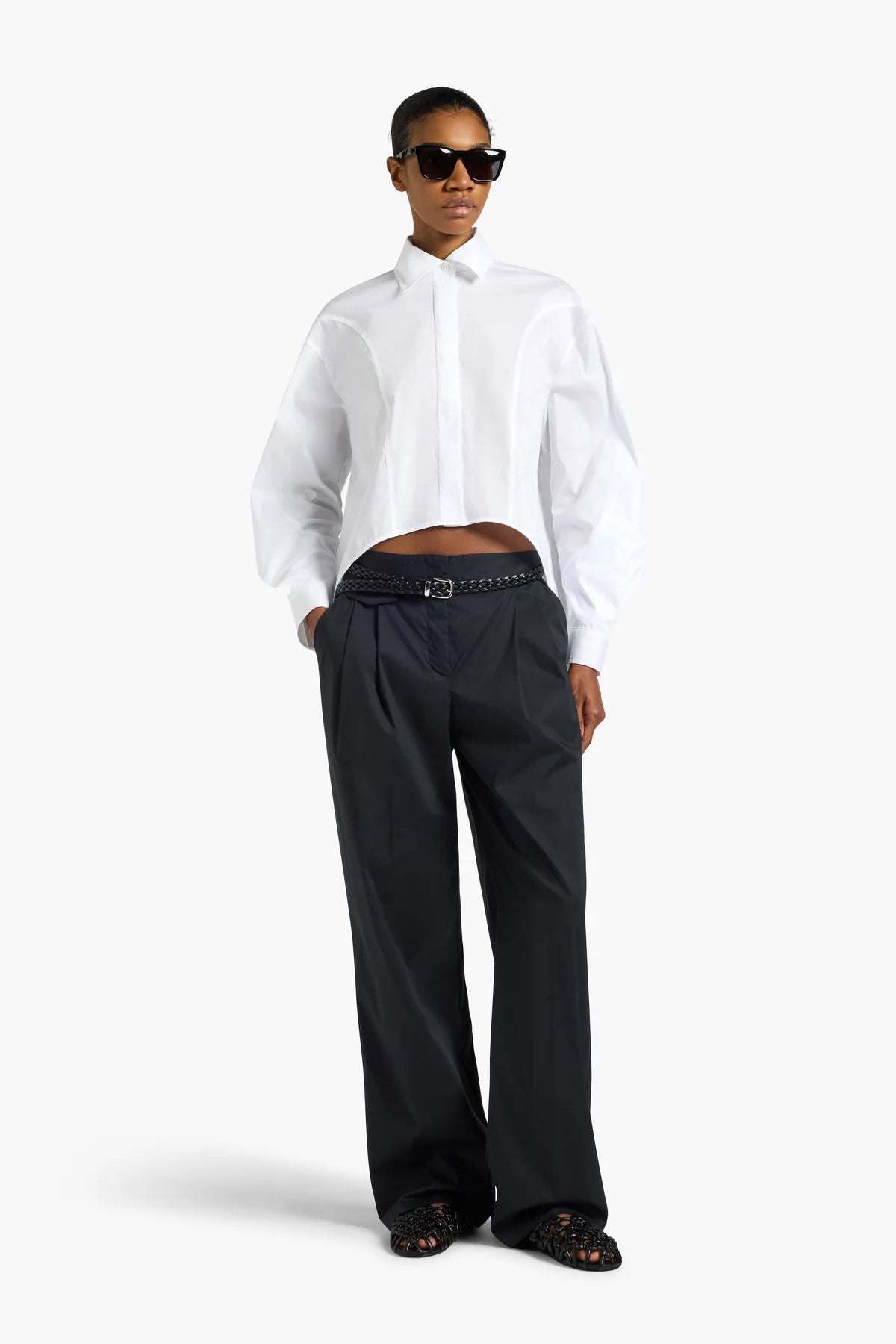 CALIXTE PUFF SLEEVE SHIRT - WHITE
