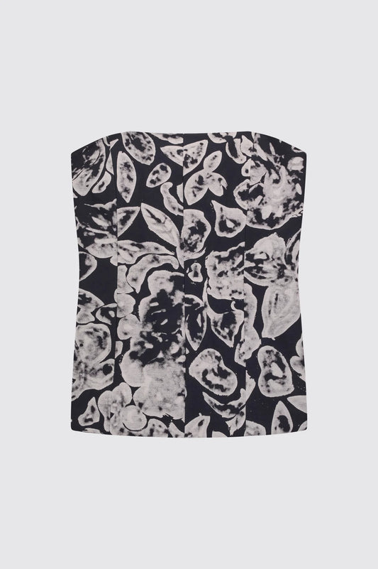 CECILE BUSTIER TOP - NIGHT/ECRU