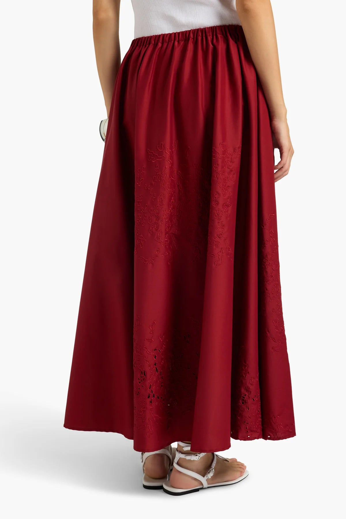 ALDA EMBRPOIDERED SKIRT - RED EARTH