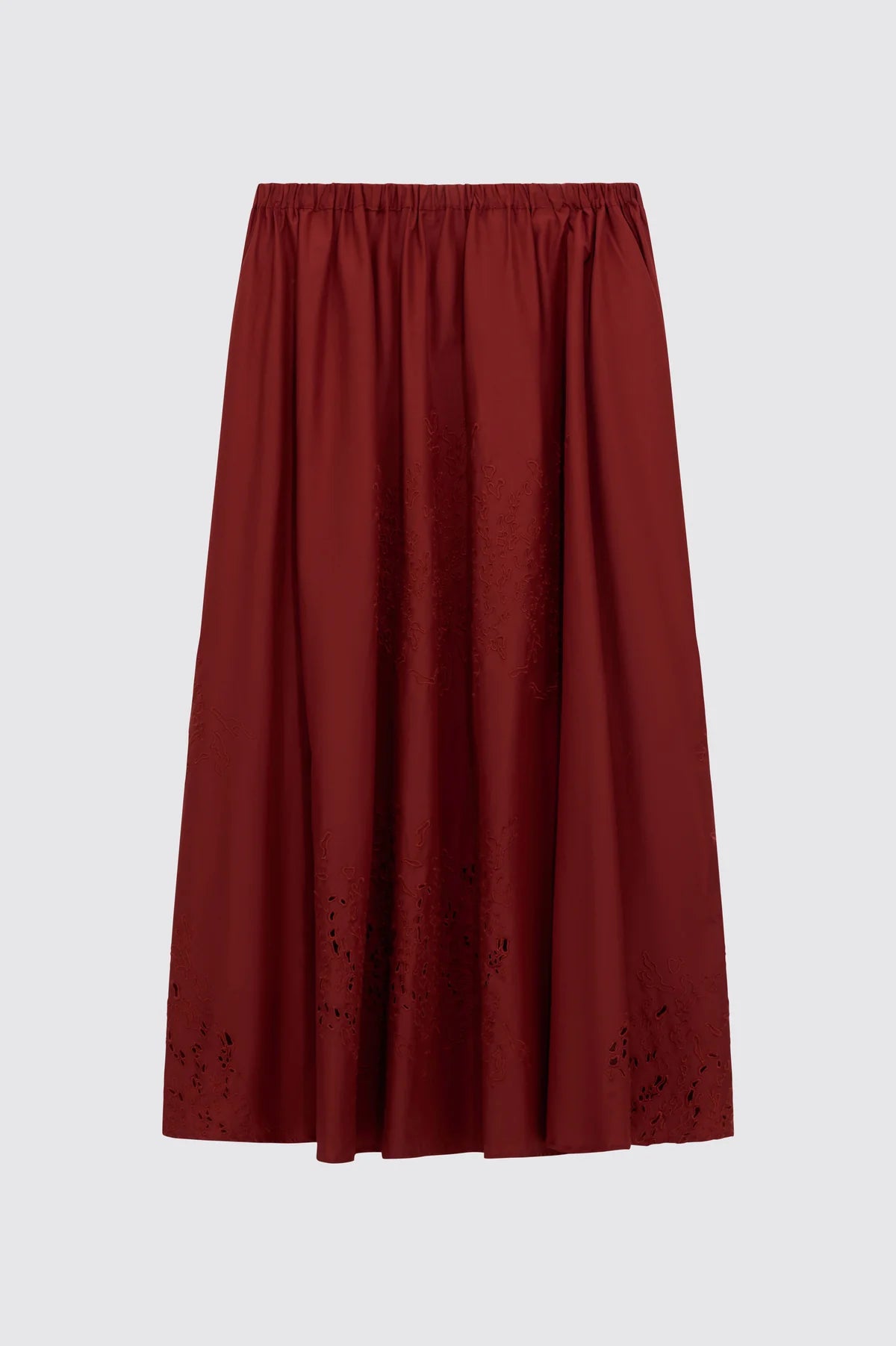 ALDA EMBRPOIDERED SKIRT - RED EARTH