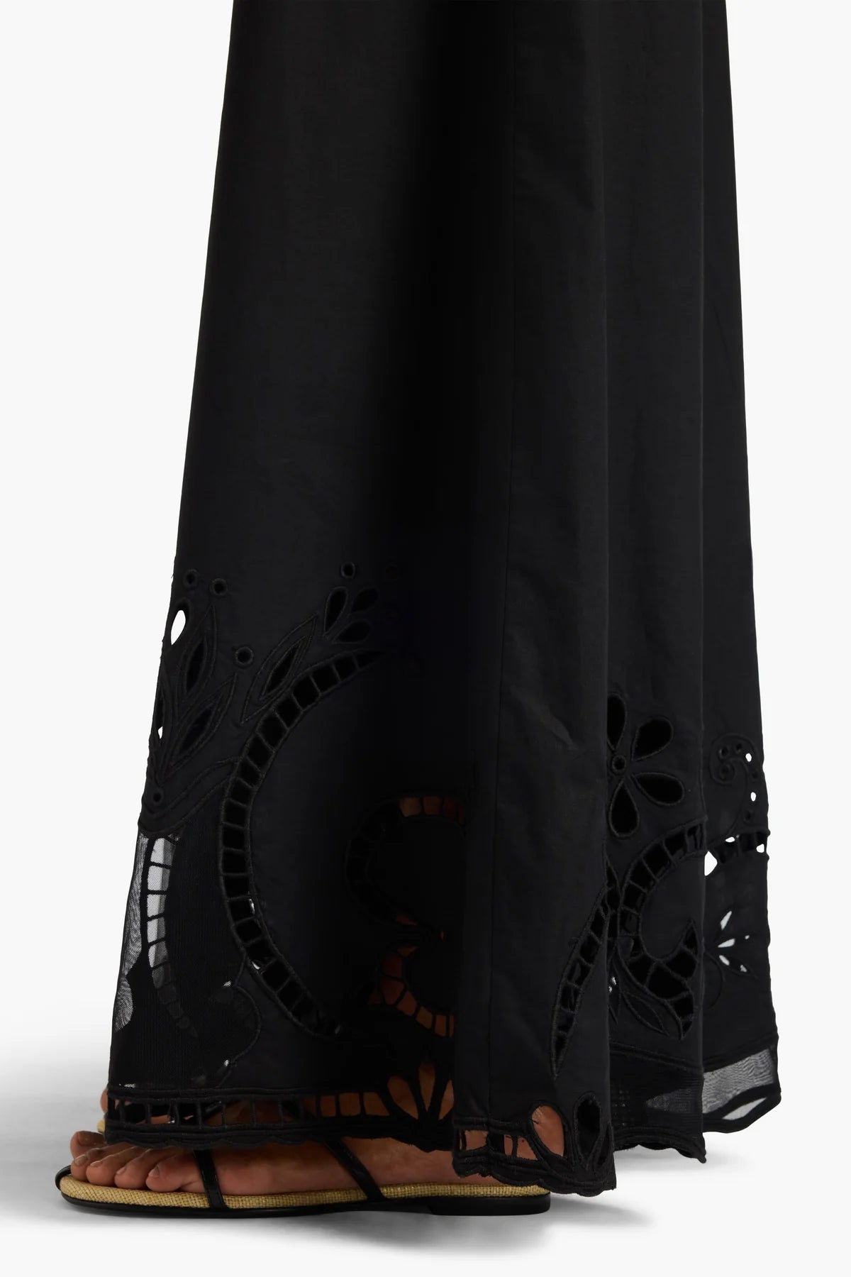 CHARLIE COTTON PALAZZO TROUSER - BLACK