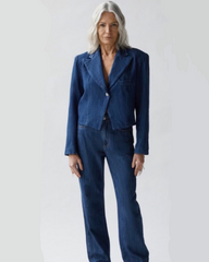 JAPAN DENIM SHORT BLAZER WITH FRINGE