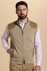 OLIVER FULL ZIP VEST - OATMEAL HEATHER