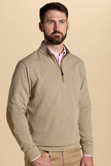 BREWSTER 1/4 ZIP SWEATER - OATMEAL HEATHER