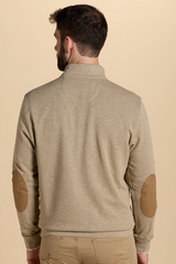 BREWSTER 1/4 ZIP SWEATER - OATMEAL HEATHER