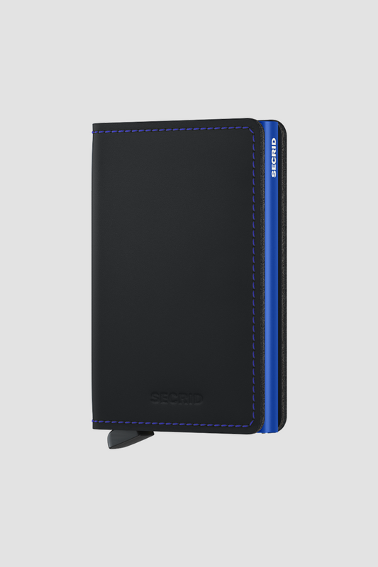 SLIMWALLET - MATTE BLACK & BLUE