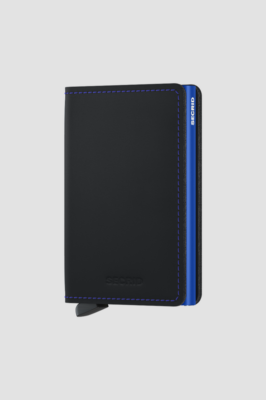 SLIMWALLET -- MATTE BLACK & BLUE