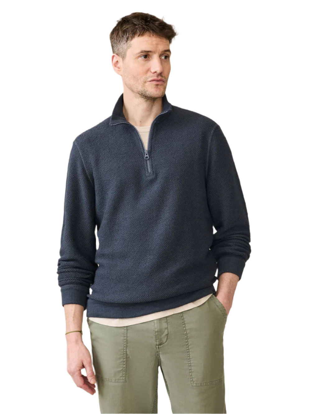 WHITEWATER 1/4 ZIP SWEATER - FJORD