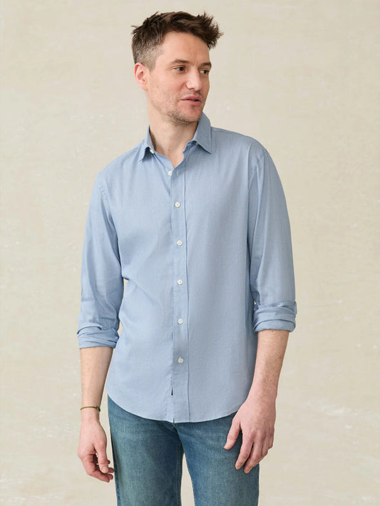 THE MOVEMENT SHIRT - AZURE PINCHECK