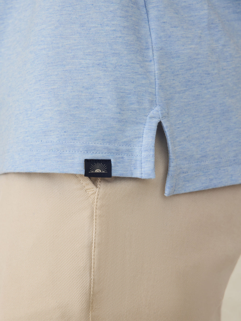 SHORT SLEEVE MOVEMENT POLO - CARDIFF BLUE HEATHER