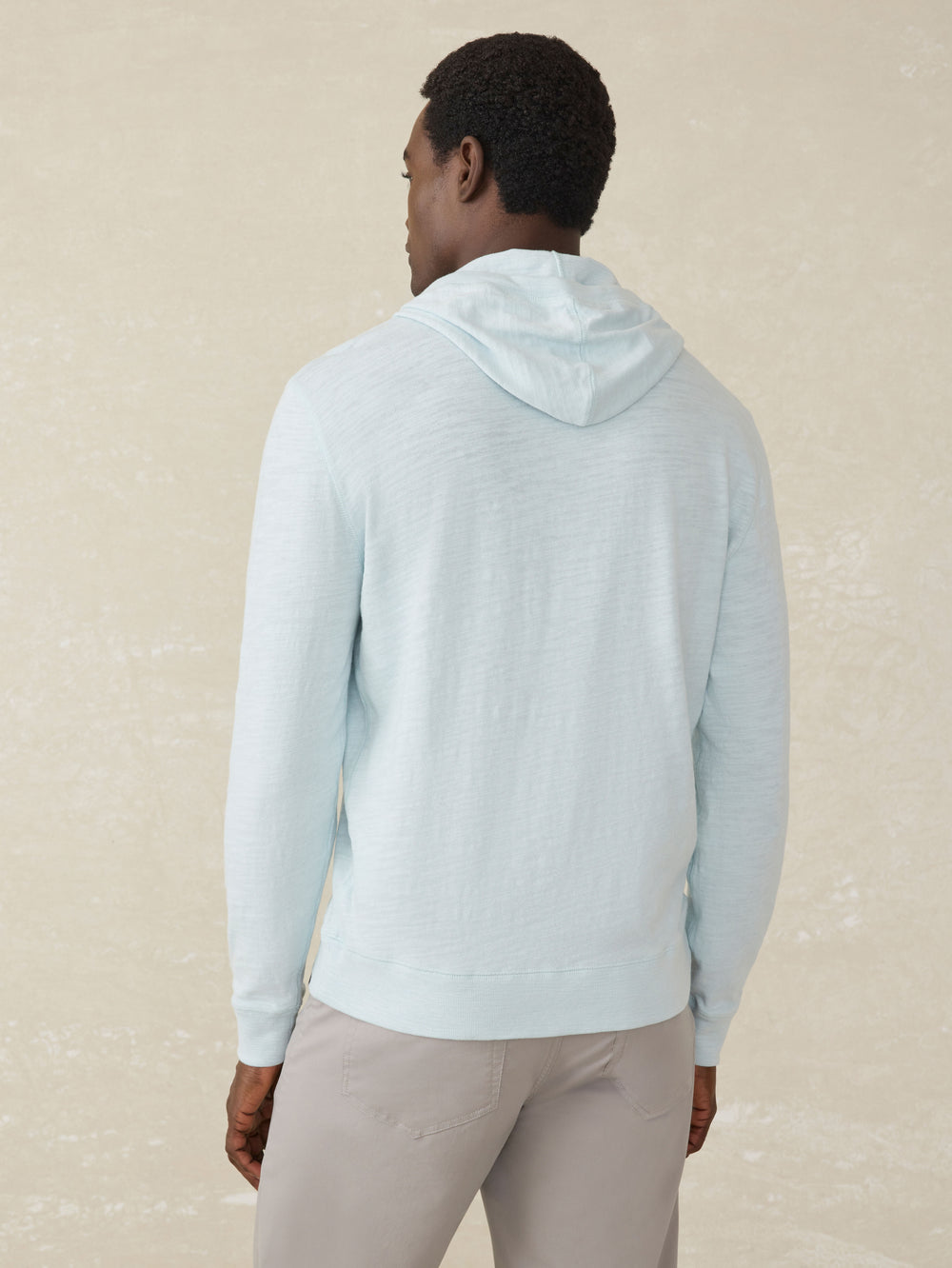 SUNWASHED SLUB HOODIE - SKY SURF STRIPE