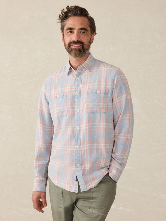 THE TRIED AND TRUE CHAMBRAY WORKSHIRT - CORAL BAY PLAID