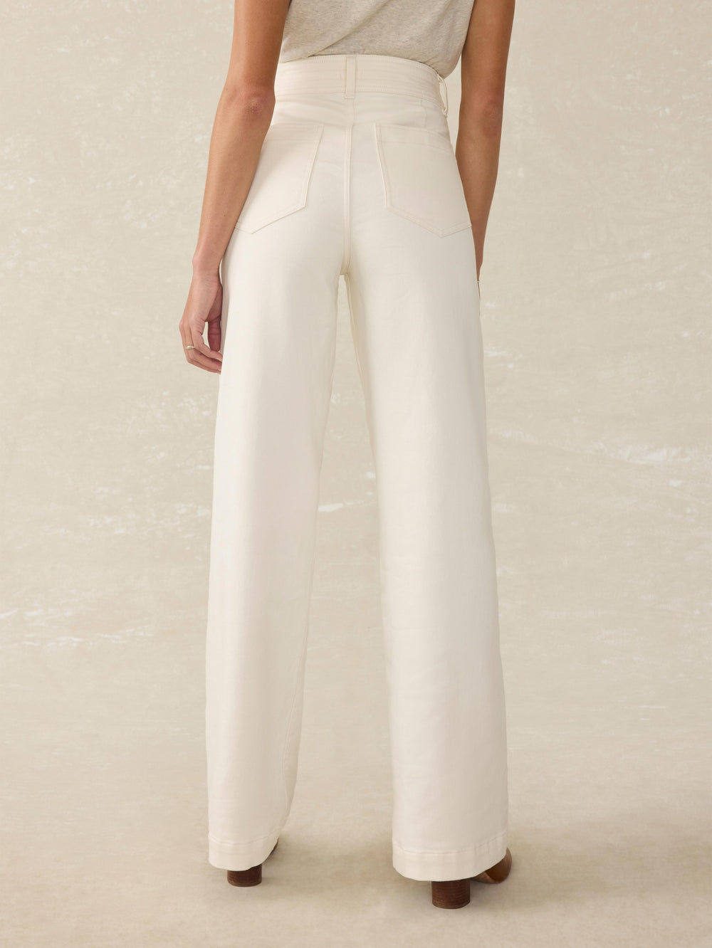 STRETCH TERRY HARBOR PANT - EGRET