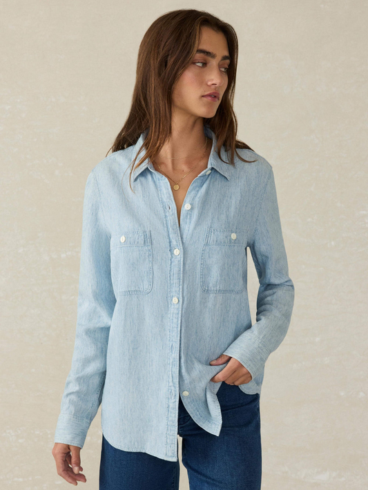 TRIED & TRUE CHAMBRAY CLASSIC SHIRT - MID WASH