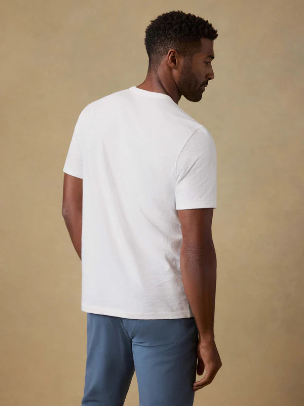 SUNWASHED POCKET TEE - WHITE