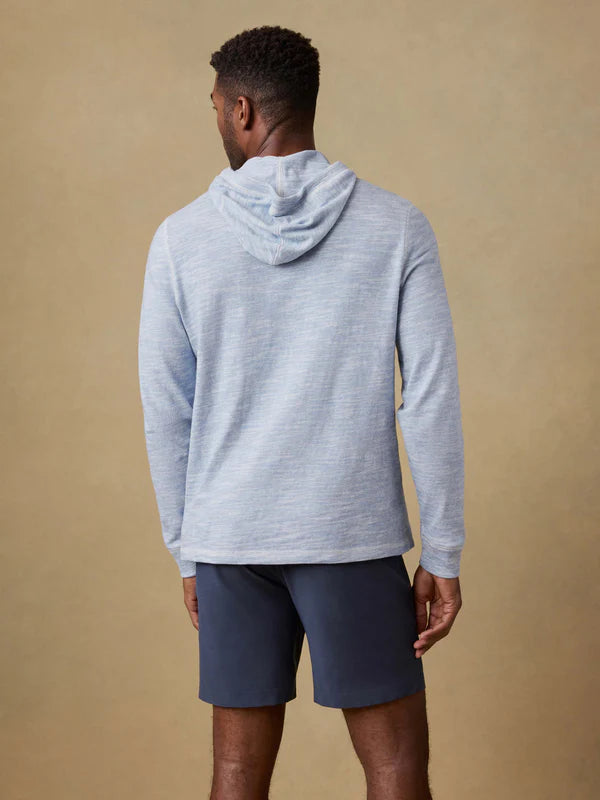SUNWASHED SLUB HOODIE - BLUE IVORY FEEDER