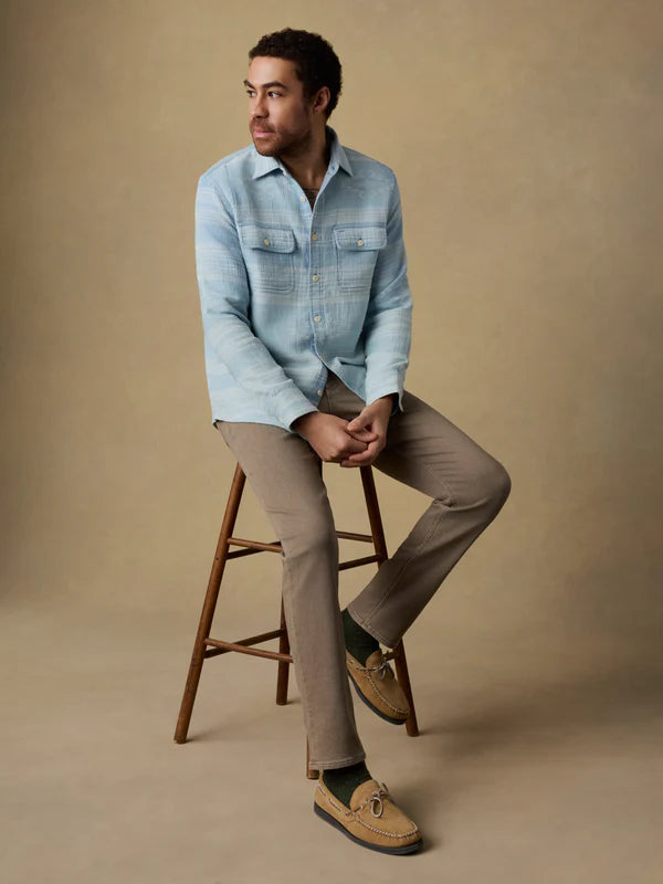 DOUG GOOD FEATHER INDIGO CANYON OVERSHIRT - INDIGO STAR SERAPE