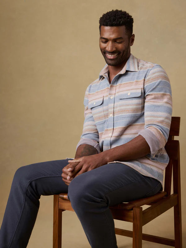 LEGEND SWEATER SHIRT - ISLE BREEZE STRIPE
