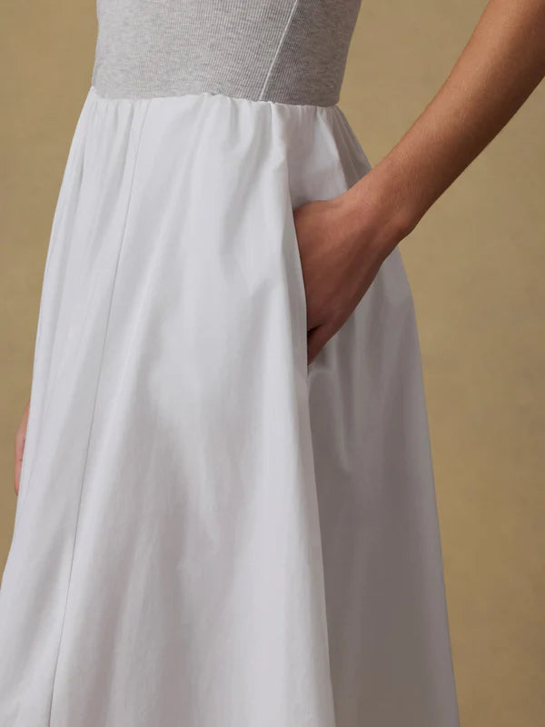 COASTAL POPLIN NERA SKIRT - WHITE