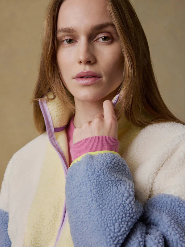 FIRESIDE FLEECE PULLOVER - PASTEL SUNSET