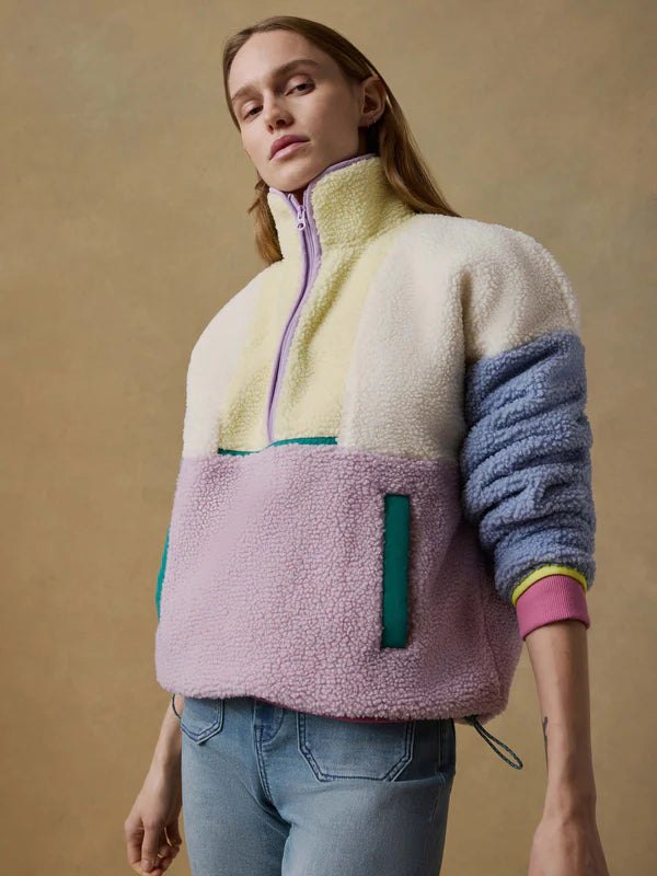 FIRESIDE FLEECE PULLOVER - PASTEL SUNSET