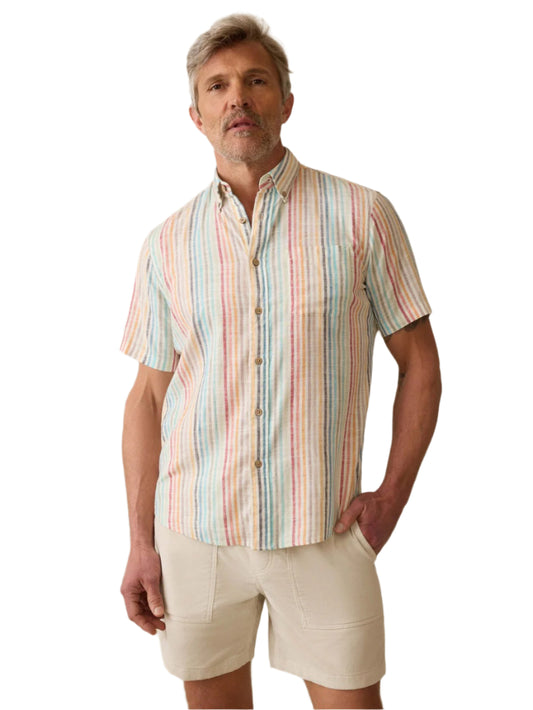 BREEZE SHORT SLEEVE SHIRT - BAY REEF STRIPE