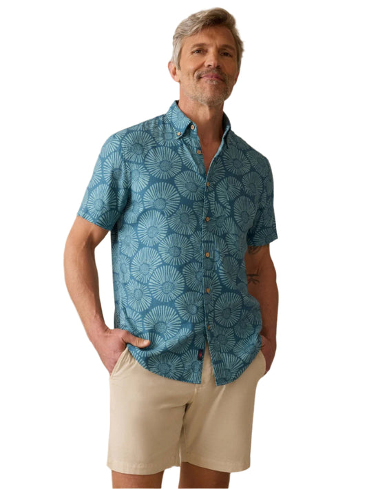 BREEZE SHORT SLEEVE SHIRT - STORMY SEA FLORAL