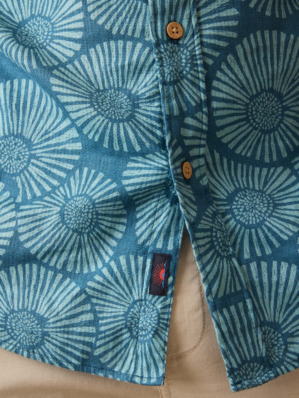 BREEZE SHORT SLEEVE SHIRT - STORMY SEA FLORAL