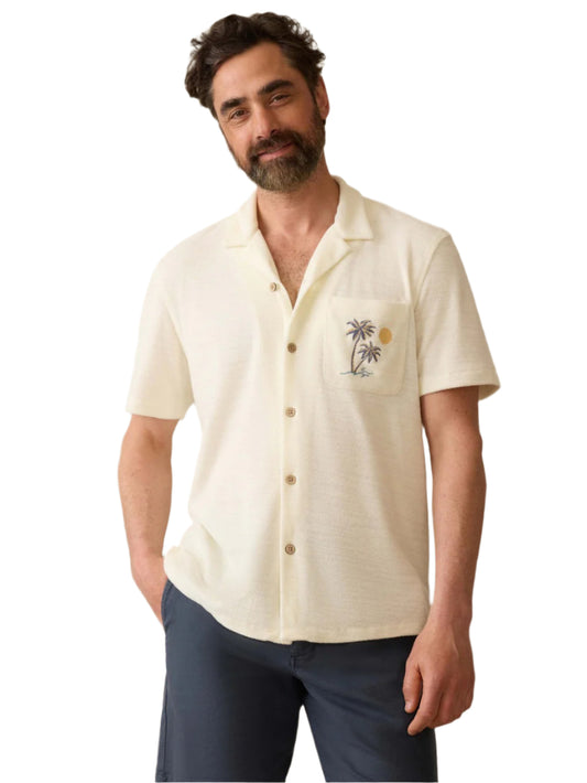 CABANA TOWEL TERRY SHORT SLEEVE SHIRT - SOUTH SAND BEACH