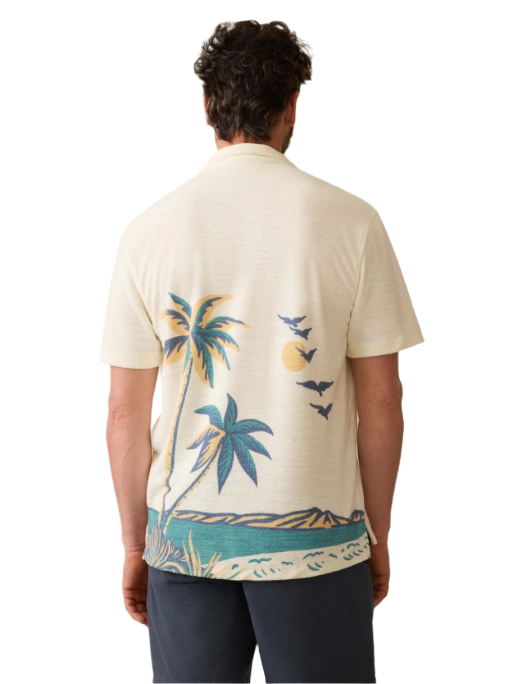 CABANA TOWEL TERRY SHORT SLEEVE SHIRT - SOUTH SAND BEACH